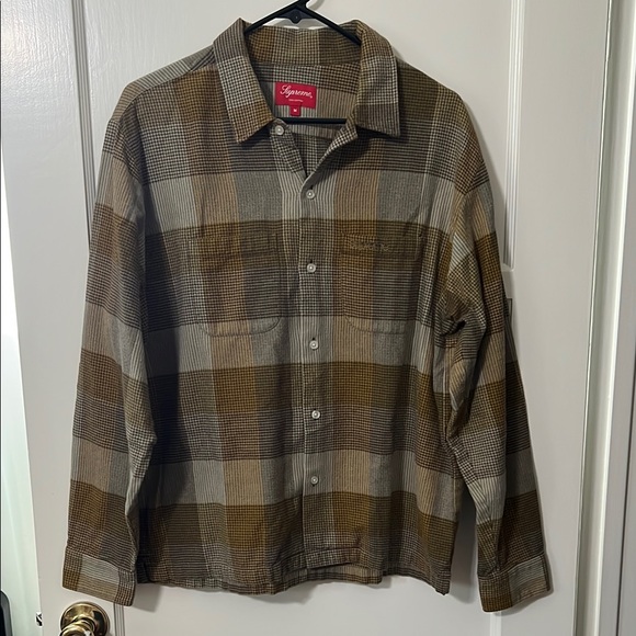 Supreme Brown Plaid Lightweight Plaid Shirt